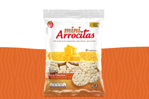 MiniArrocitas Queso Romano Galletas de Arroz